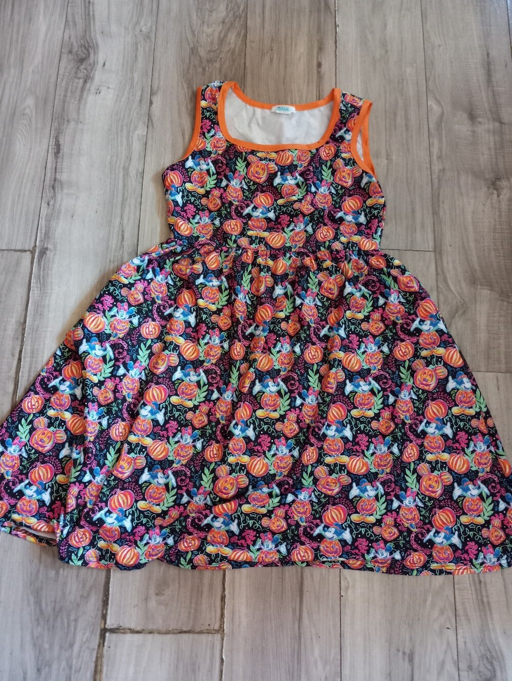 Mickey Pumpkin Ladies Dress L